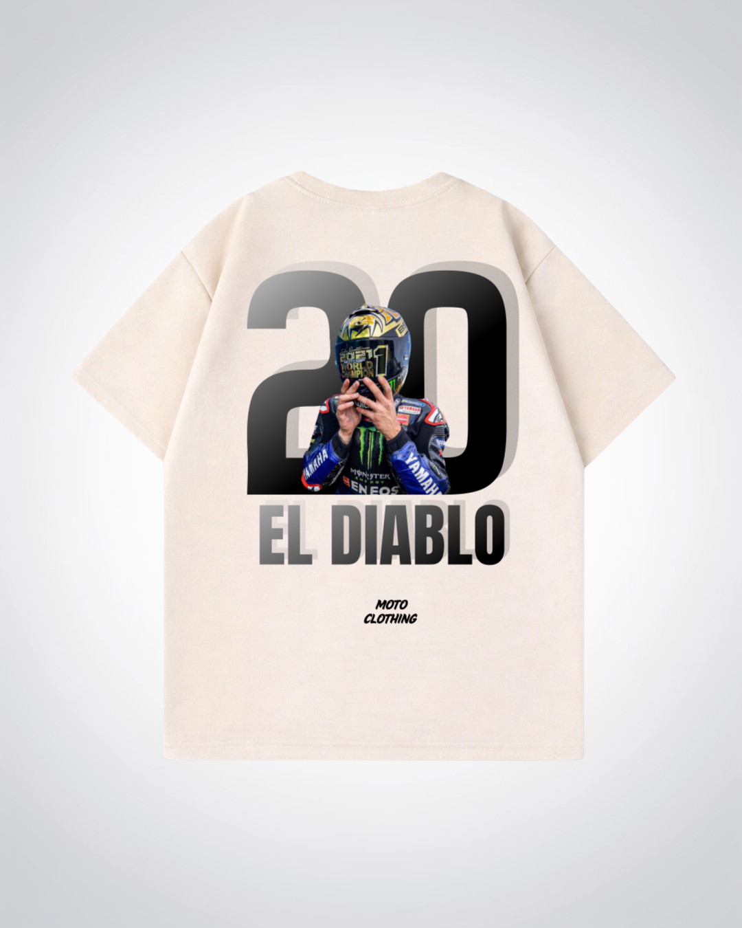 EL Diablo Oversized Shirt - Beige Back (Designed)