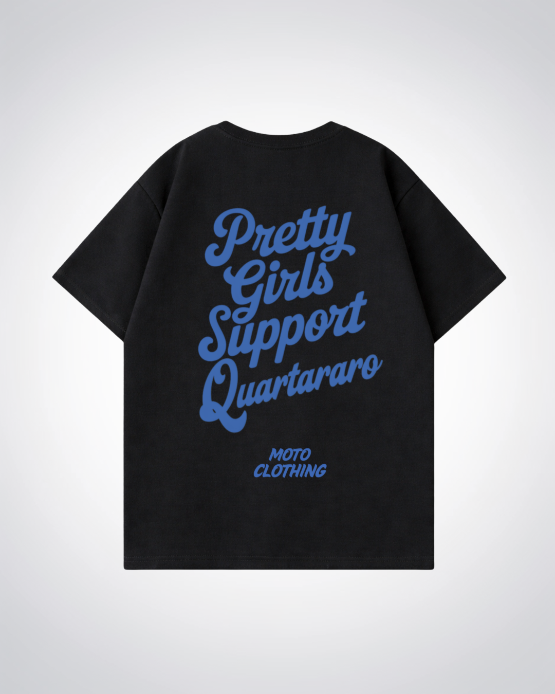 Pretty Girls Support Quartararo Oversized Shirt - Black Back (Designed)