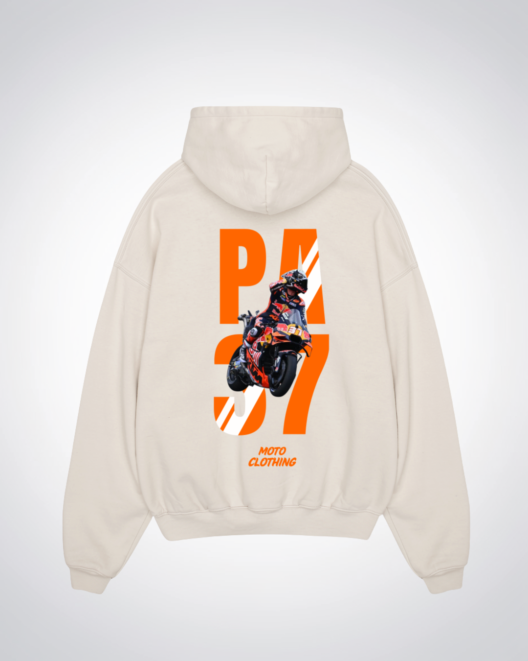 PA37 Oversized Hoodie - Beige Back (Designed)