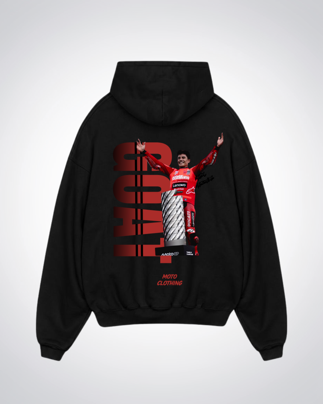Goat MM93 Oversized Hoodie - Black Back (Designed)