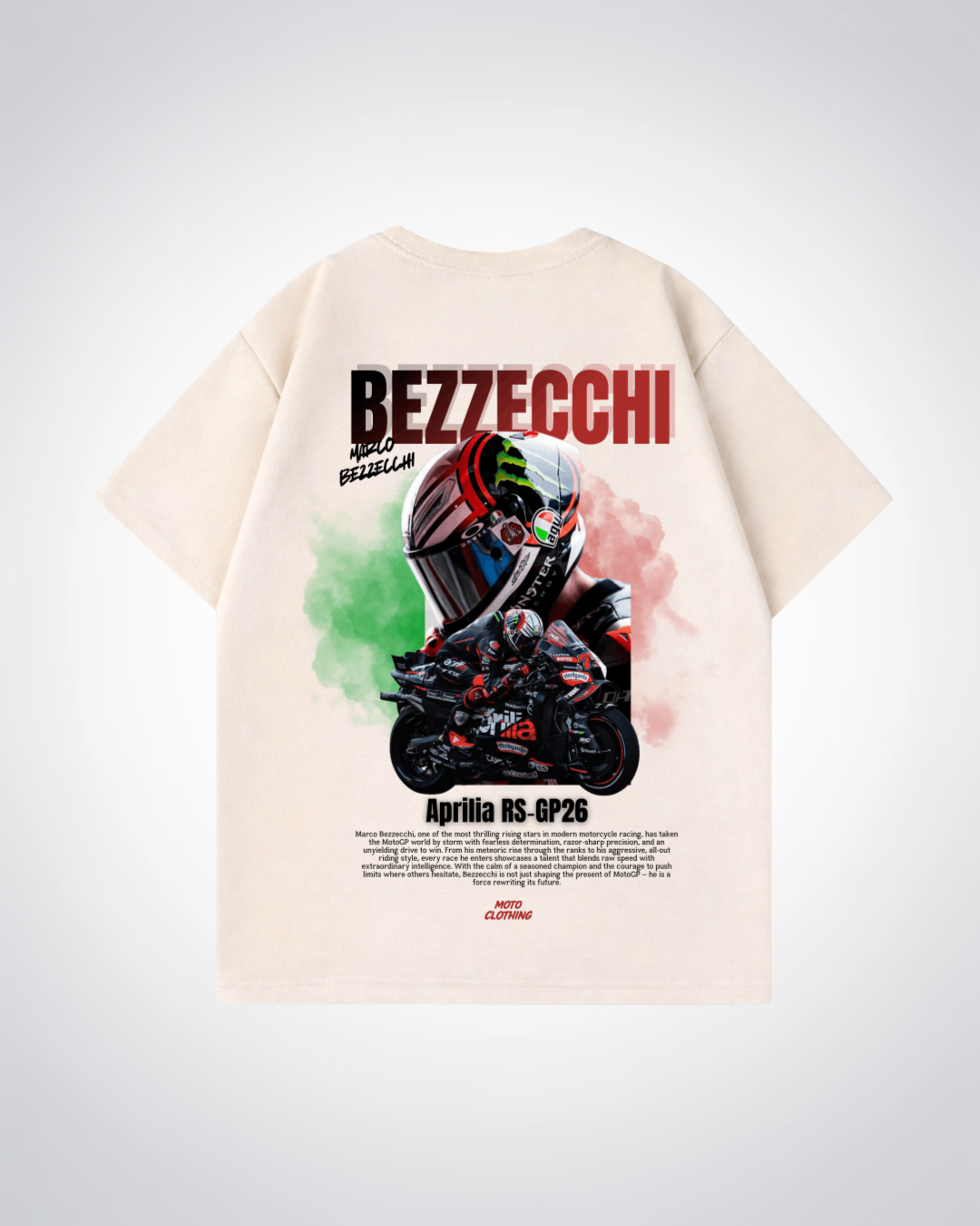 Bezzecchi Oversized Shirt - Beige Back (Designed)