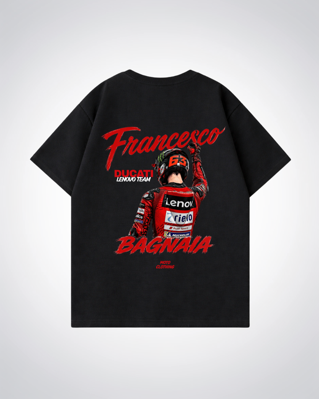 Bagnaia Racing Oversized Shirt - Black Back (Designed)