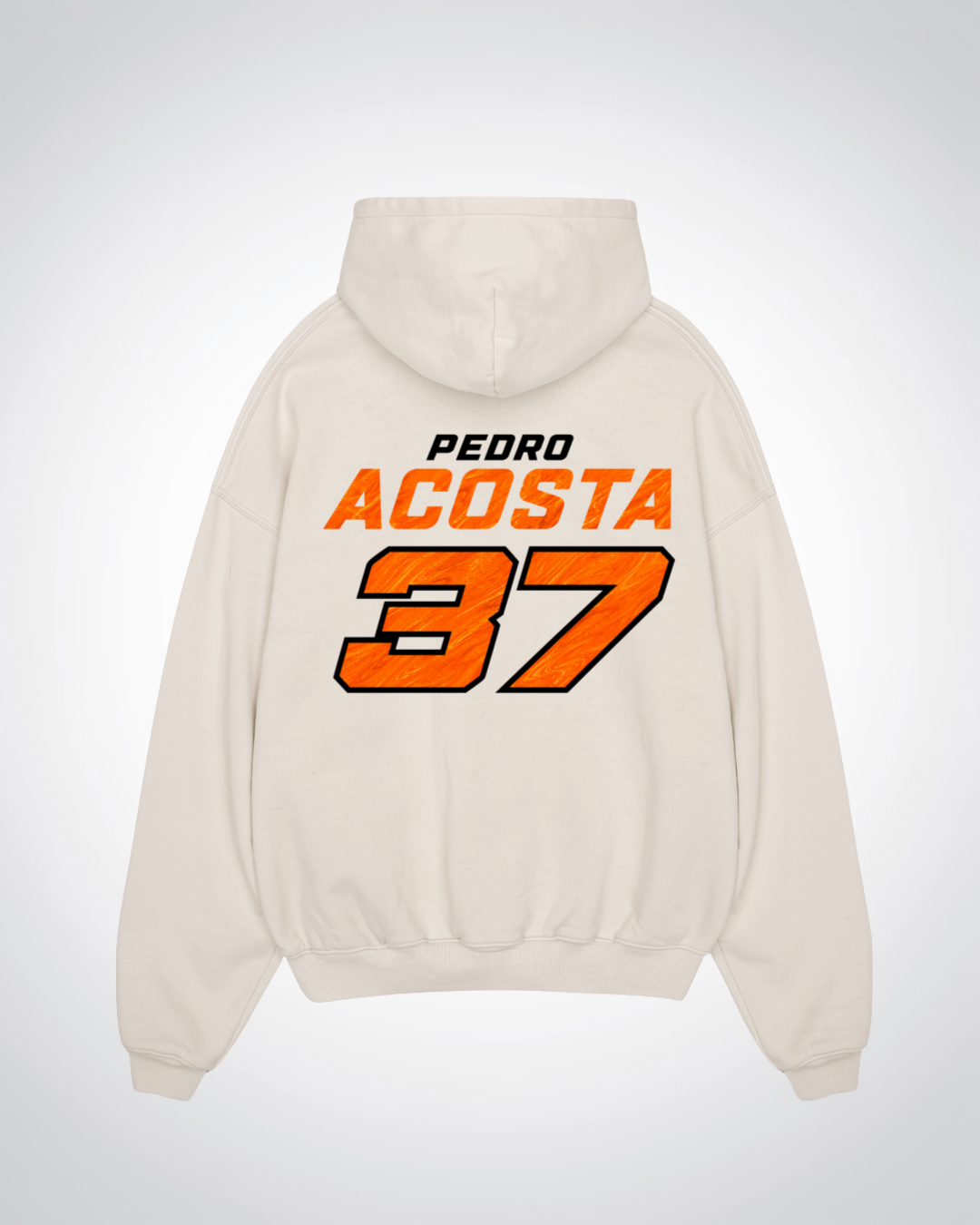 Bezzecchi Trikot Oversized Hoodie - Beige Back (Designed)