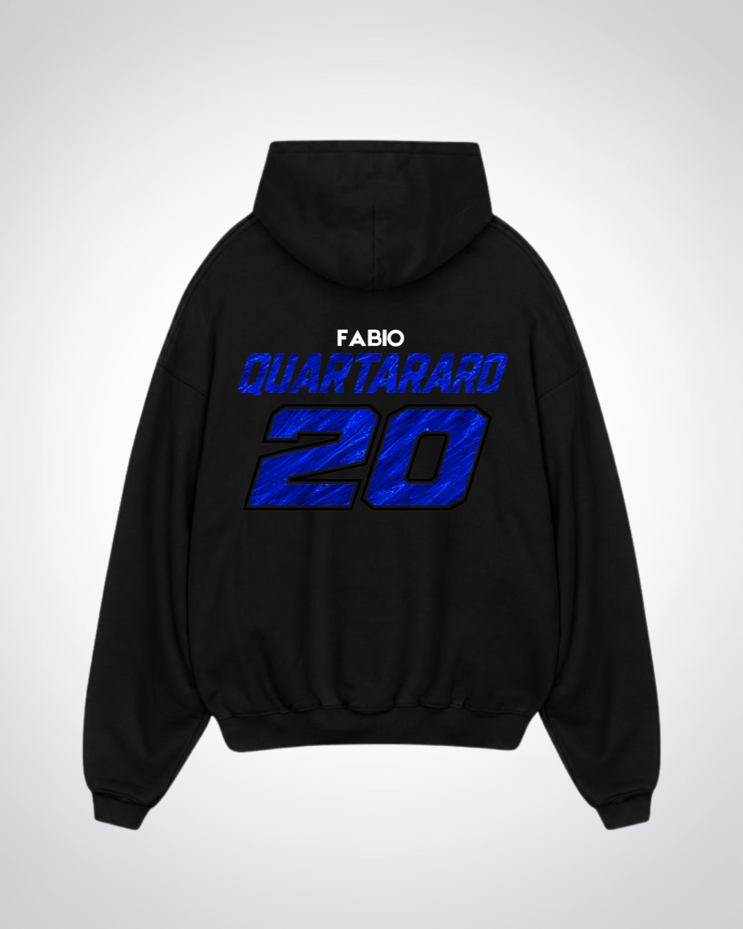 Quartararo Trikot Oversized Hoodie - Black Back (Designed)