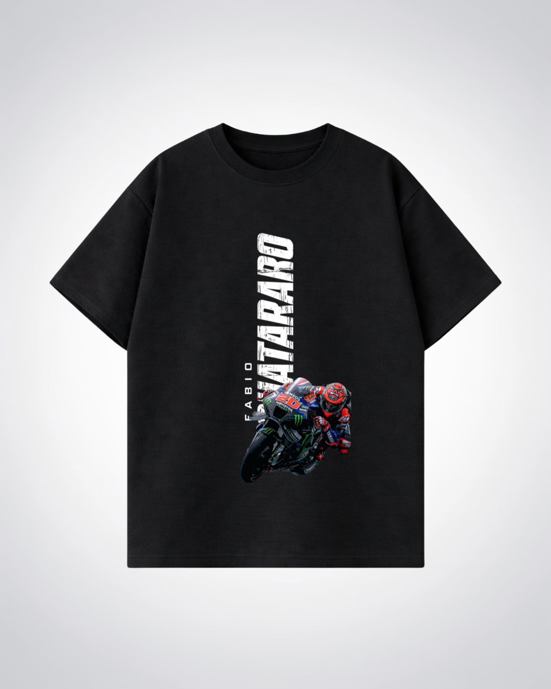 Quatararo Street Style Oversized Shirt - Black Front (Designed)