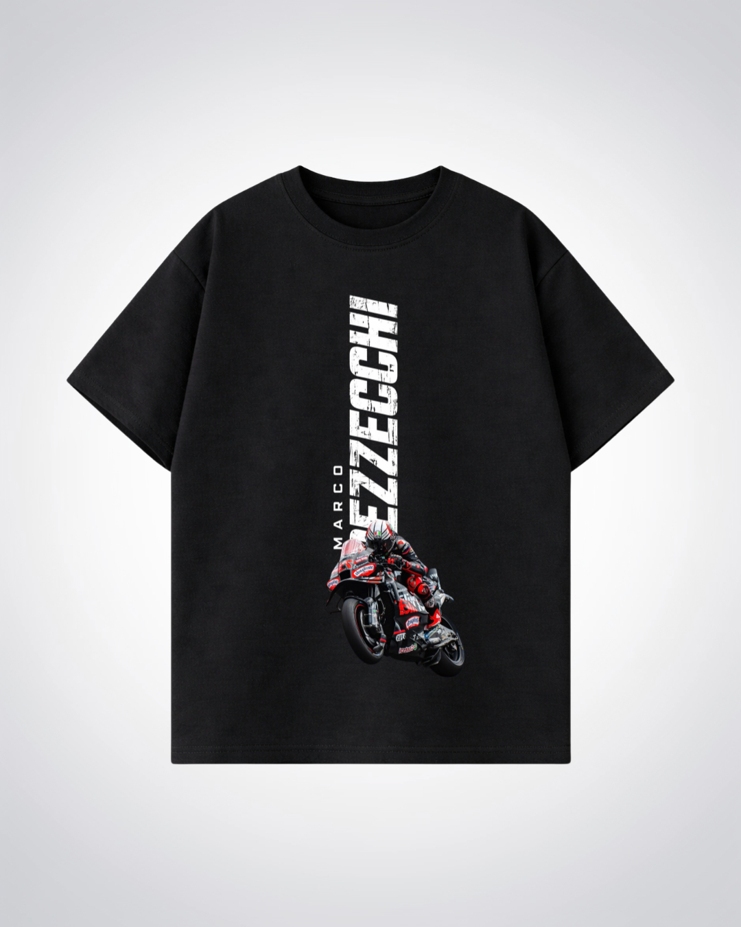 Bezzecchi Street Style Oversized Shirt - Black Front (Designed)