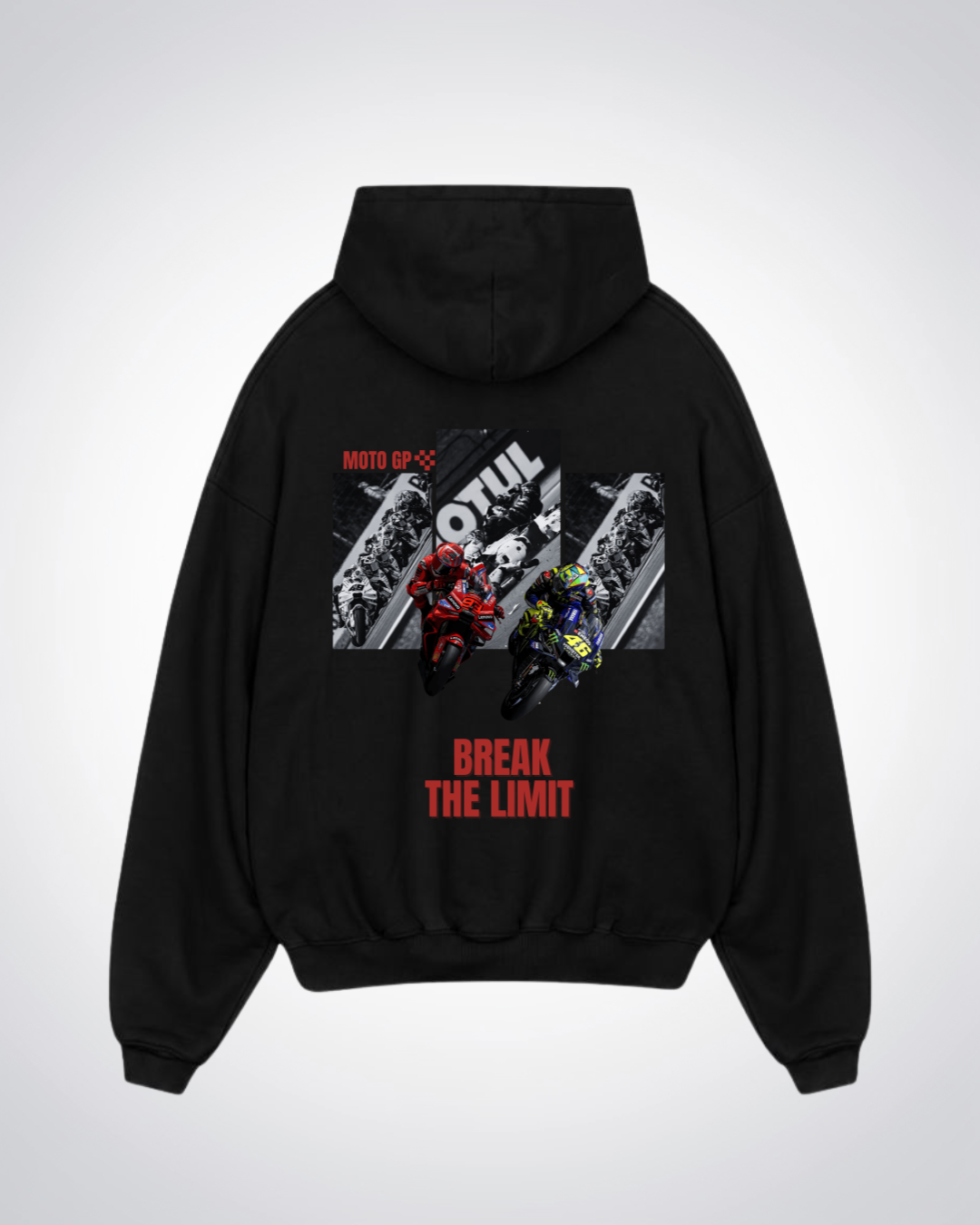 Break The Limit Oversized Hoodie - Black Back (Designed)