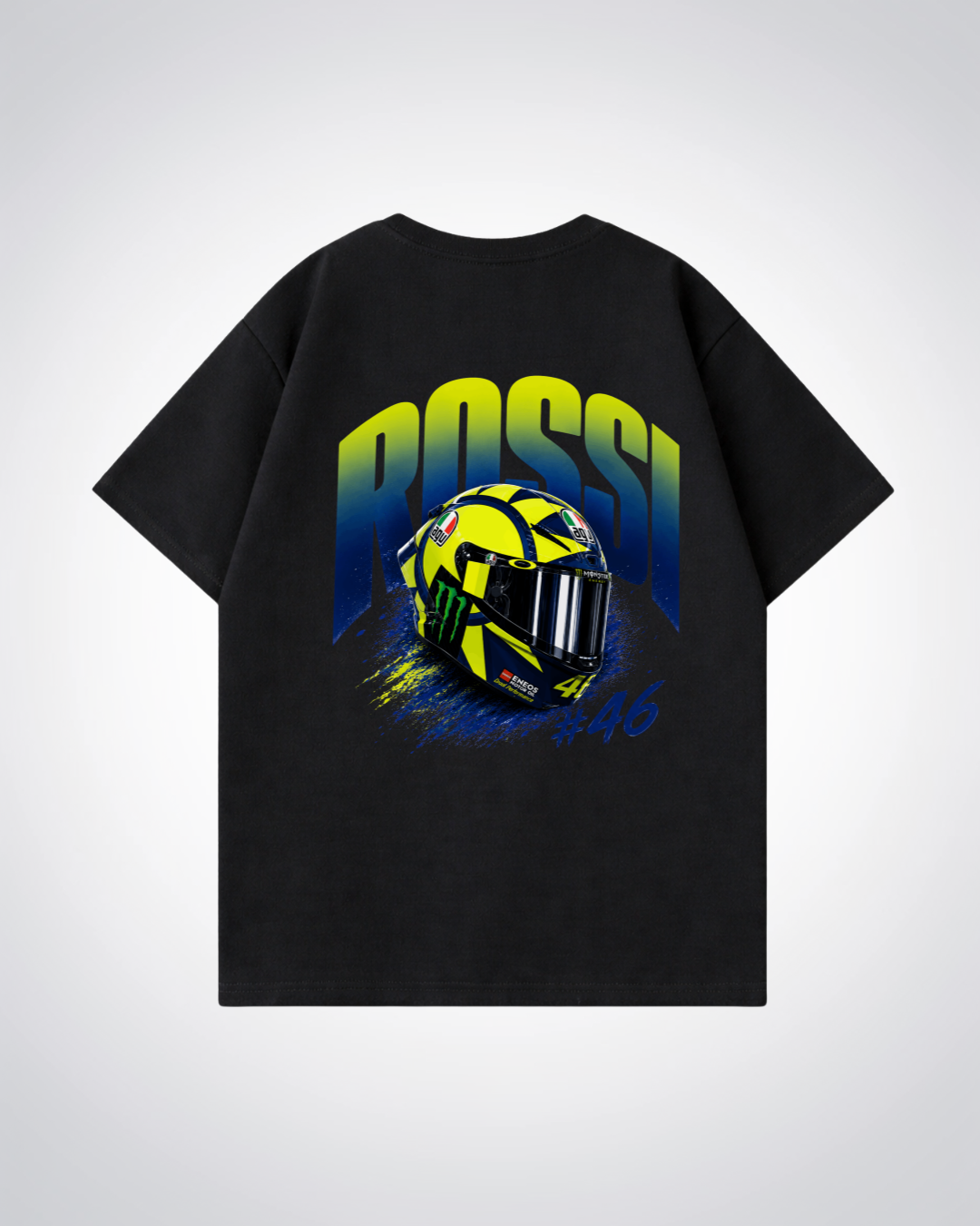 Rossi Helmet Oversized Shirt - Black Back (Designed)