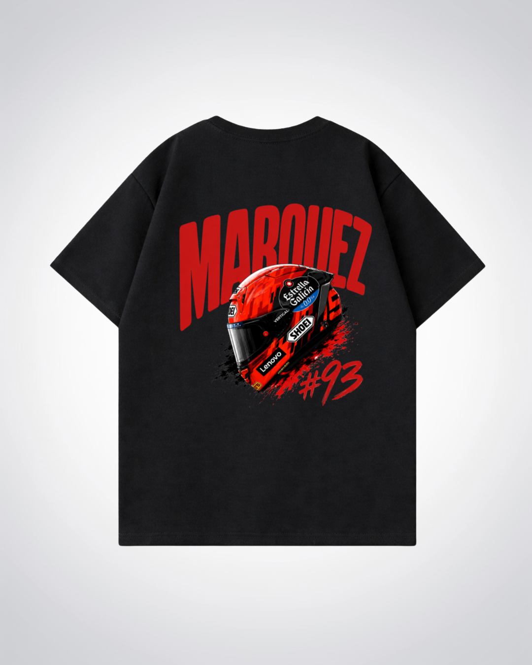 Marquez Helmet Oversized Shirt - Black Back (Designed)