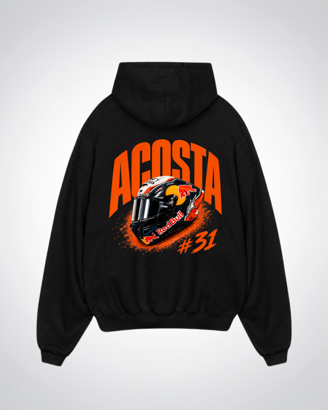 Acosta Helmet Oversized Hoodie - Black Back (Designed)