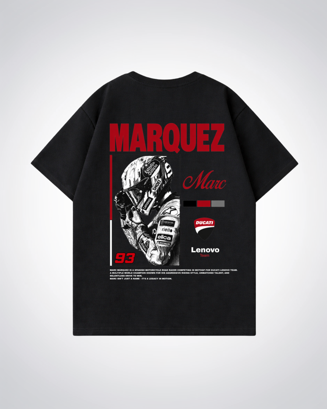 Marquez Oversized Shirt - Black Back (Designed)