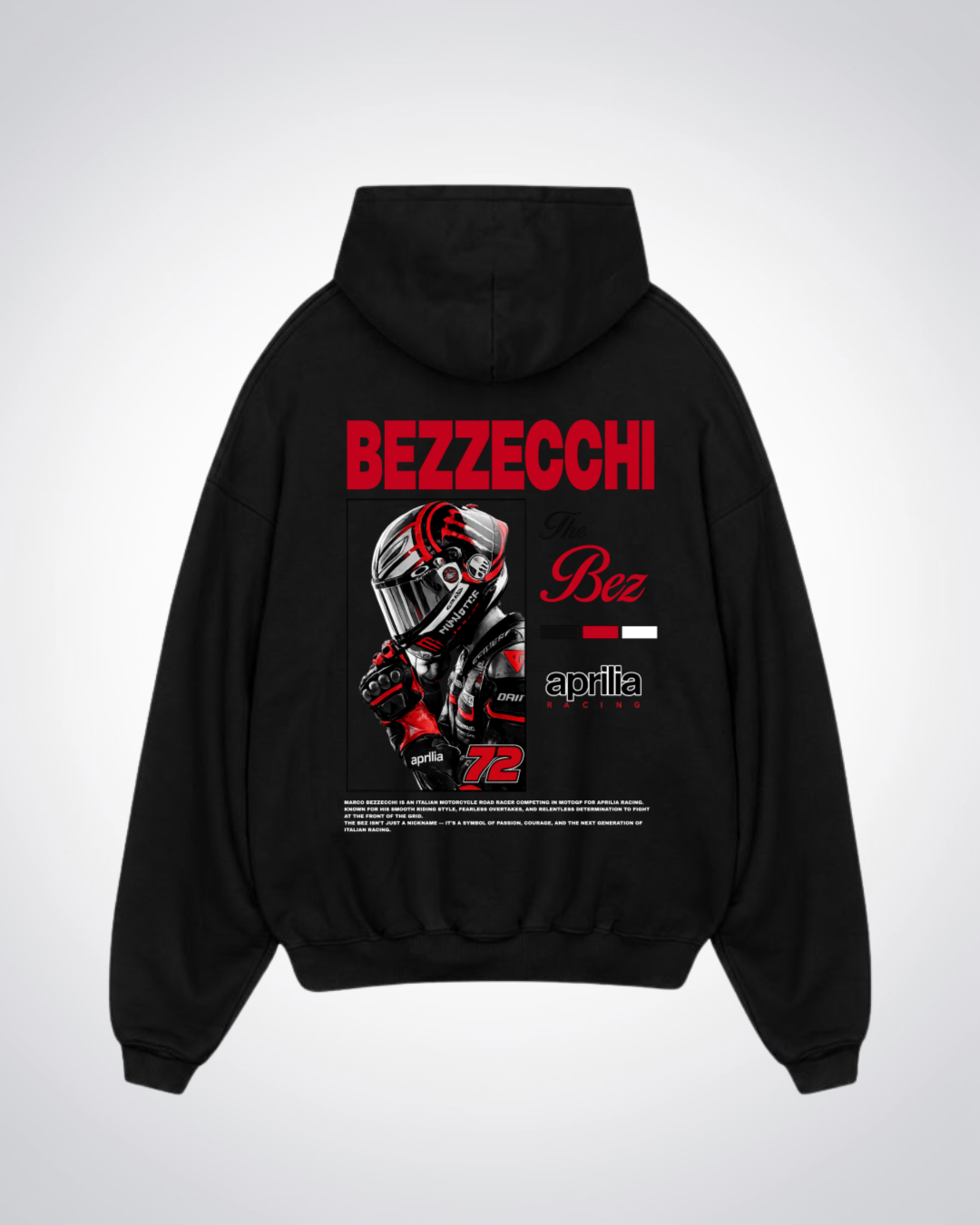 Bezzecchi Oversized Hoodie - Black Back (Designed)