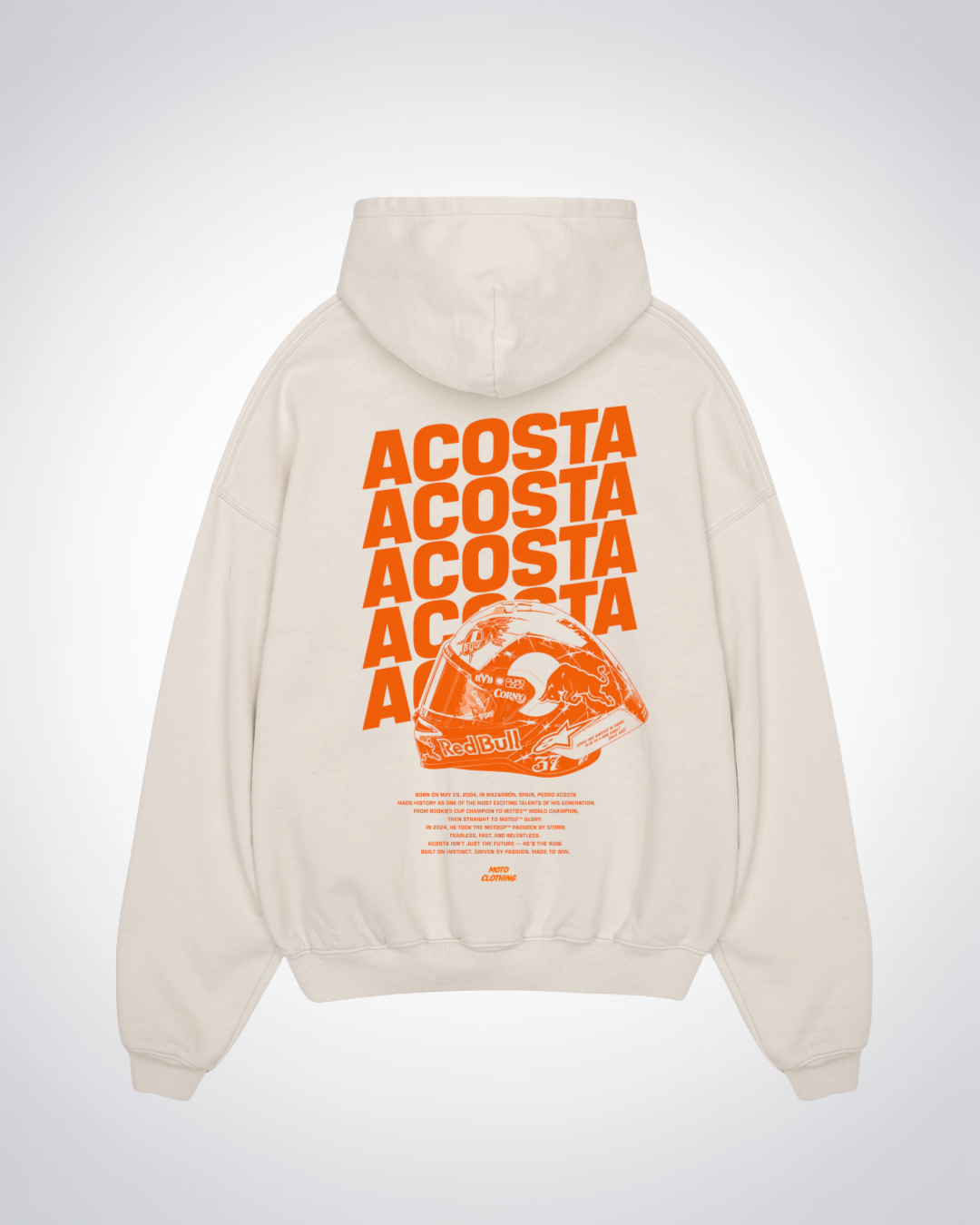 Acosta Oversized Hoodie - Beige Back (Designed)