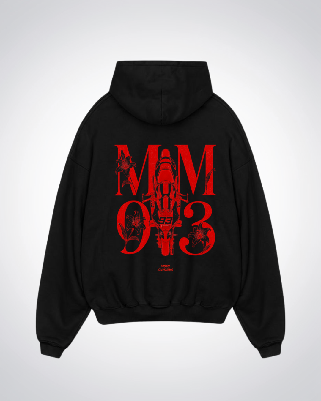 MM93 Flower Oversized Hoodie - Black Back (Designed)