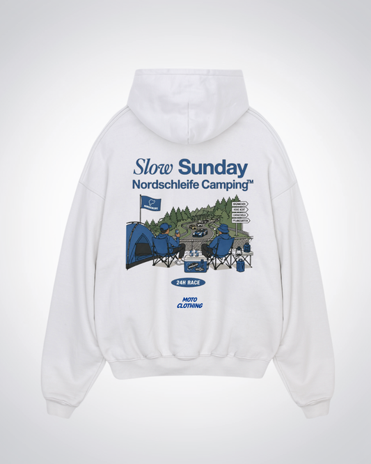 Slow Sunday Nordschleife Camping Oversized Hoodie