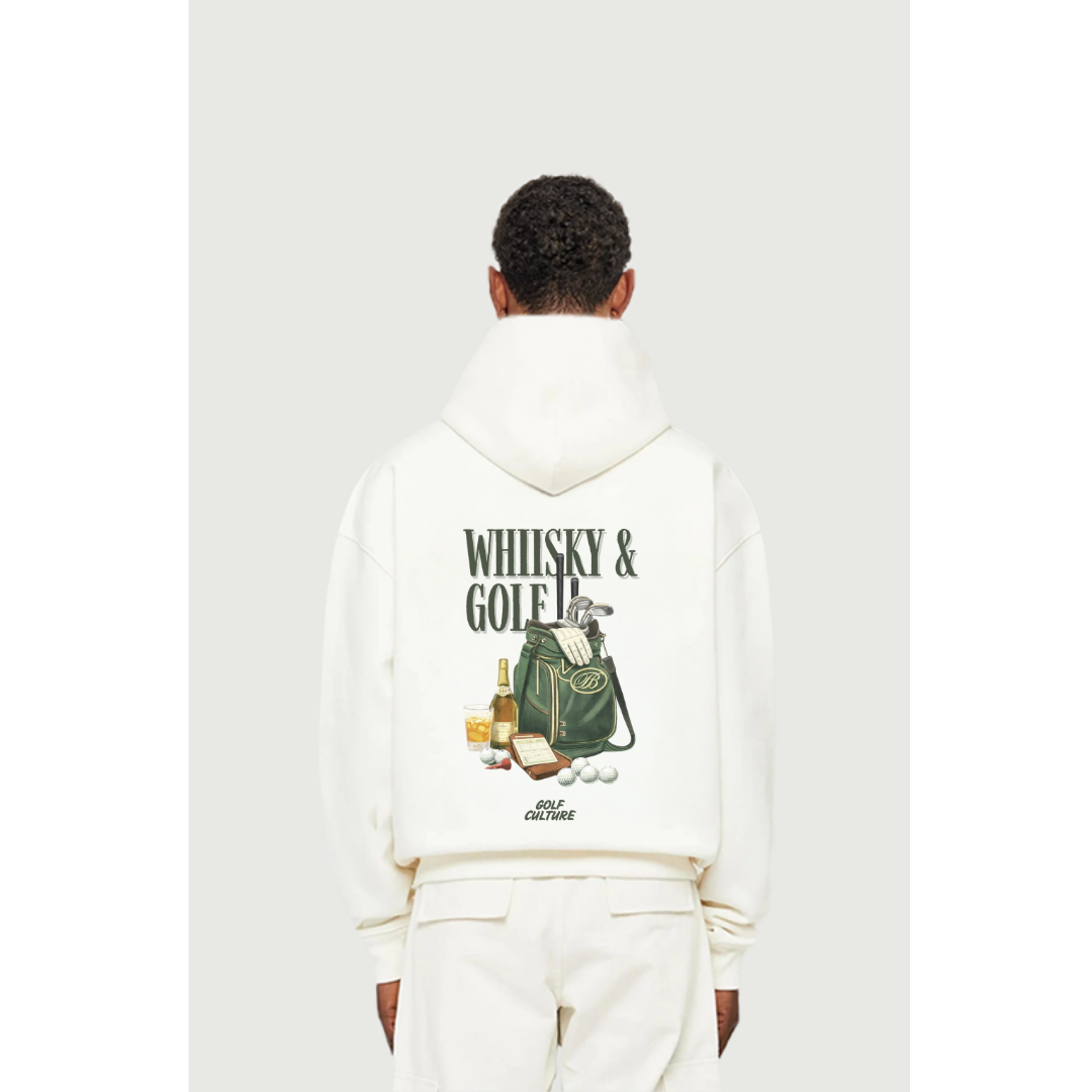 Whisky & Golf Oversized Shirt Hoodie