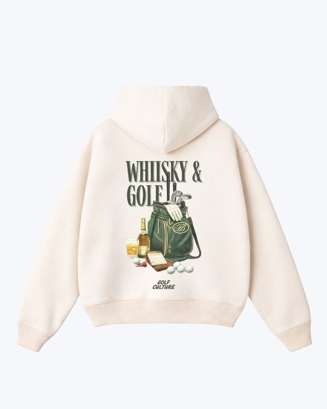 Whisky & Golf Oversized Shirt Hoodie