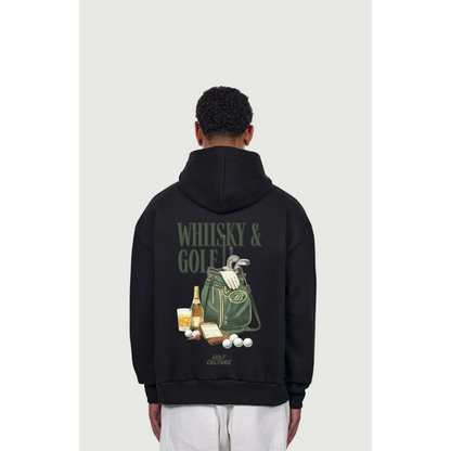 Whisky & Golf Oversized Shirt Hoodie