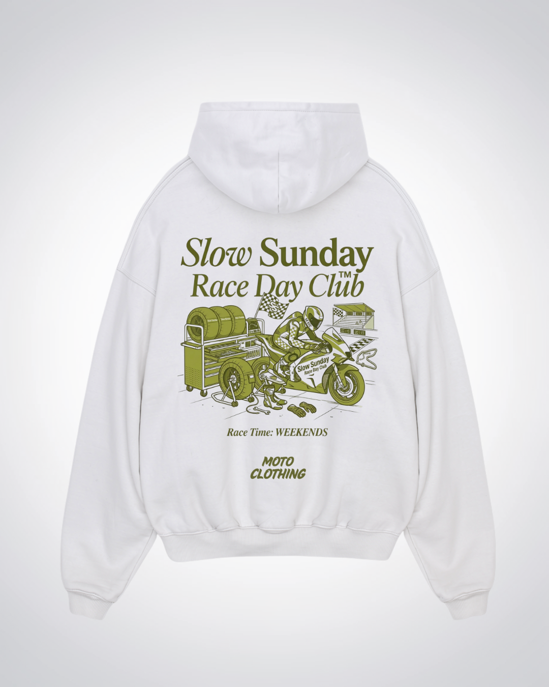 Slow Sunday Race Day Club Oversized Hoodie