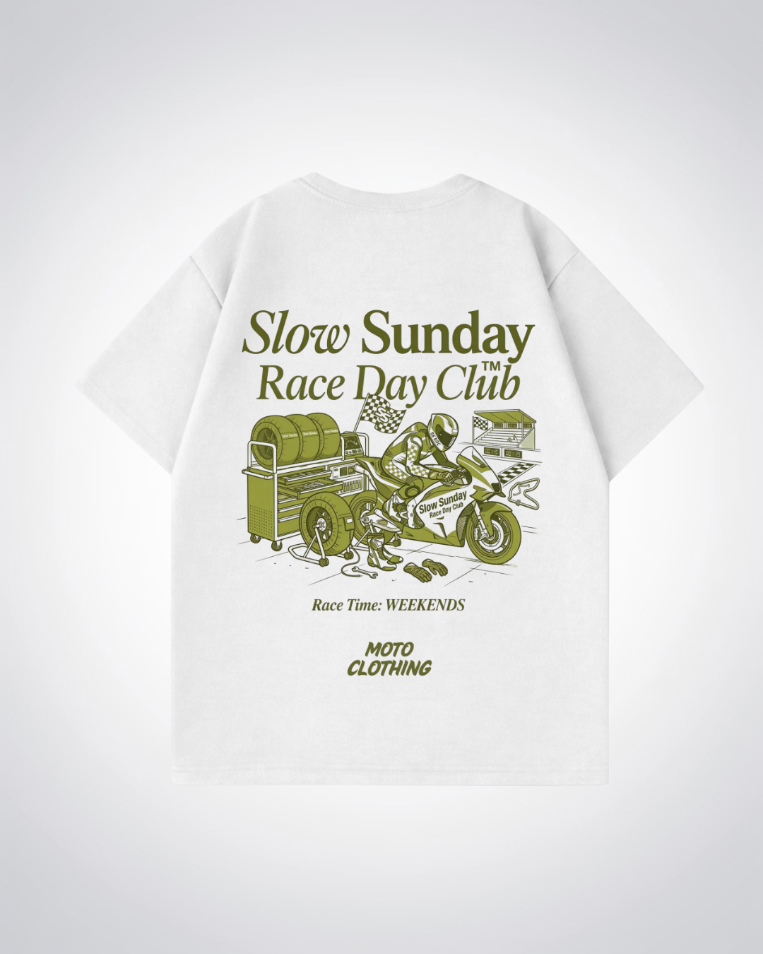 Slow Sunday Race Club Oversized Shirt