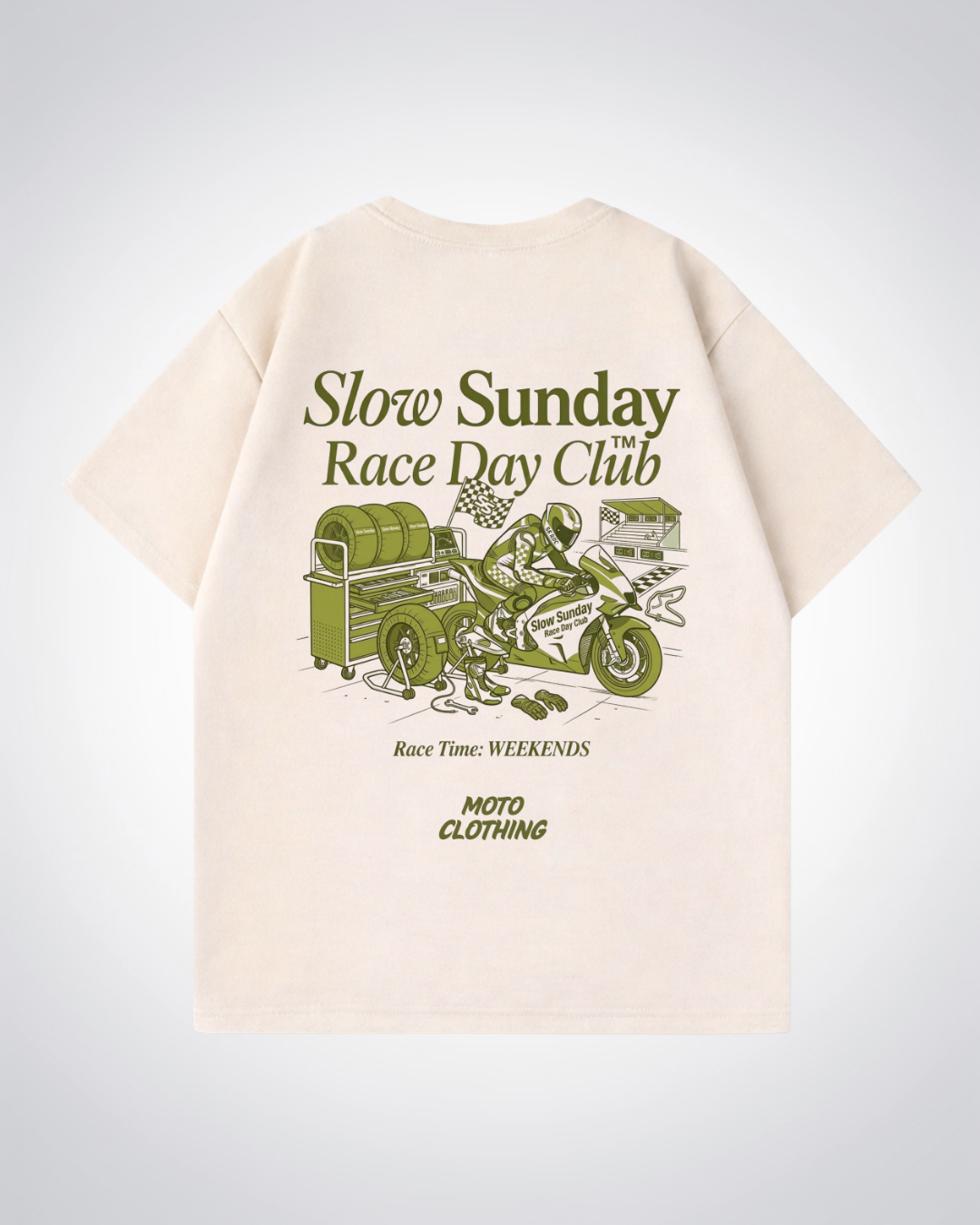 Slow Sunday Race Club Oversized Shirt
