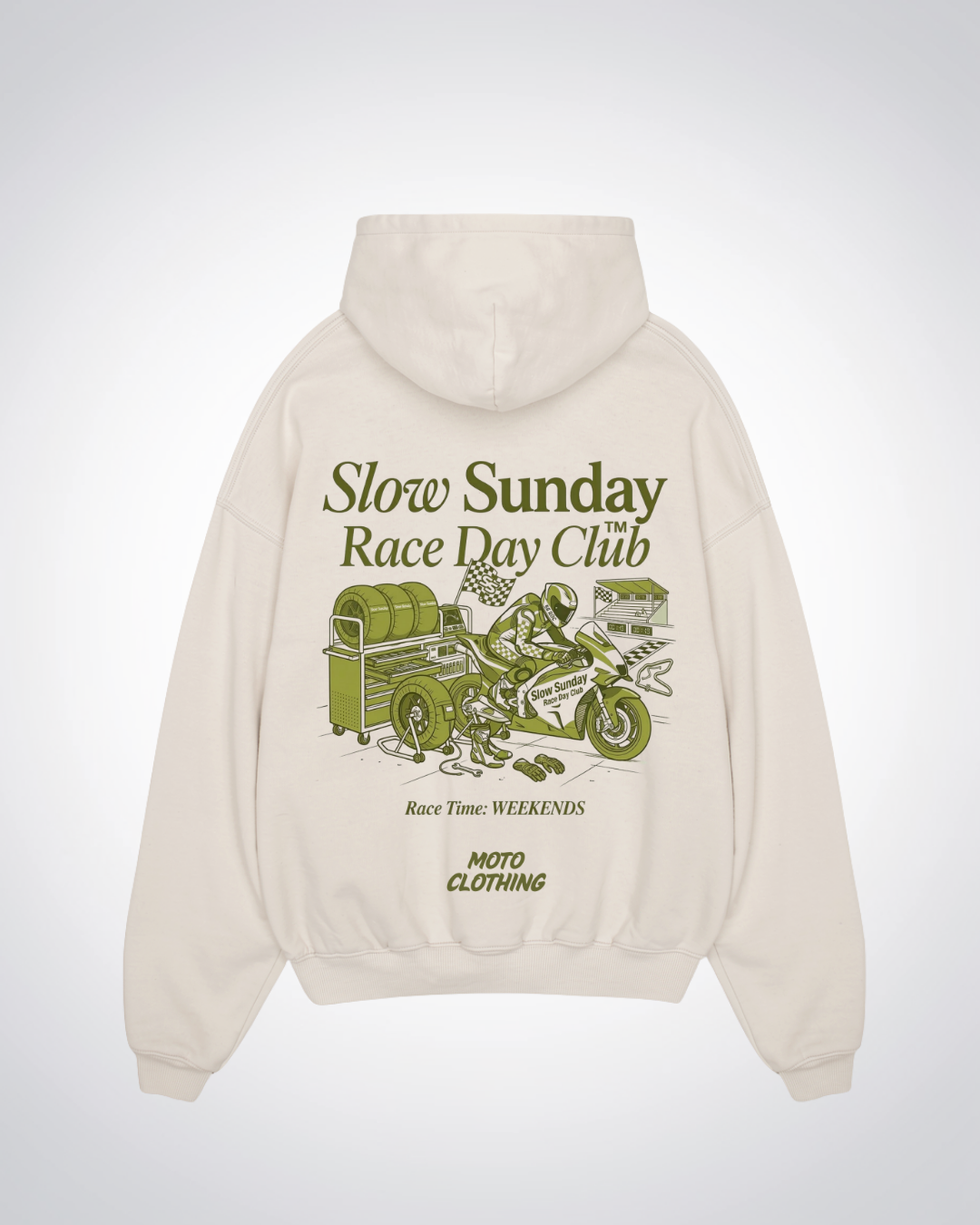 Slow Sunday Race Day Club Oversized Hoodie