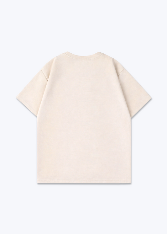 Oversized Shirt - Beige Back (Designed)