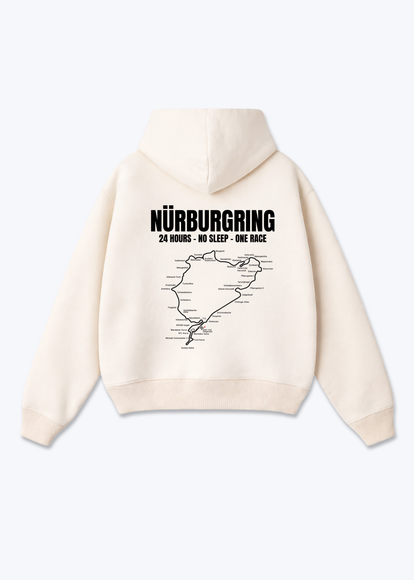 Oversized Hoodie - Beige Back (Designed)