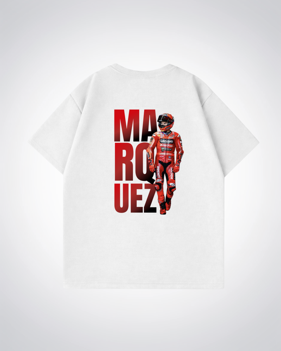 Marquez Oversized Shirt - White Back (Designed)