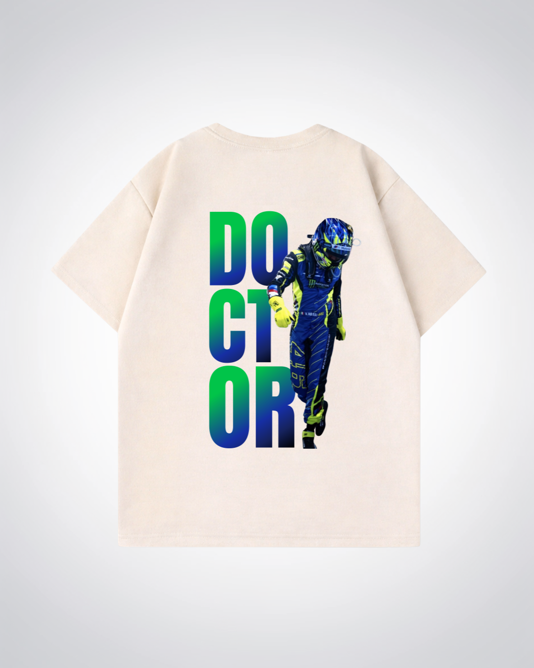 Doctor Oversized Shirt - Beige Back (Designed)