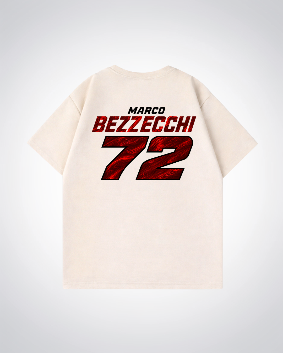 Bezzecchi Trikot Oversized Shirt - Beige Back (Designed)