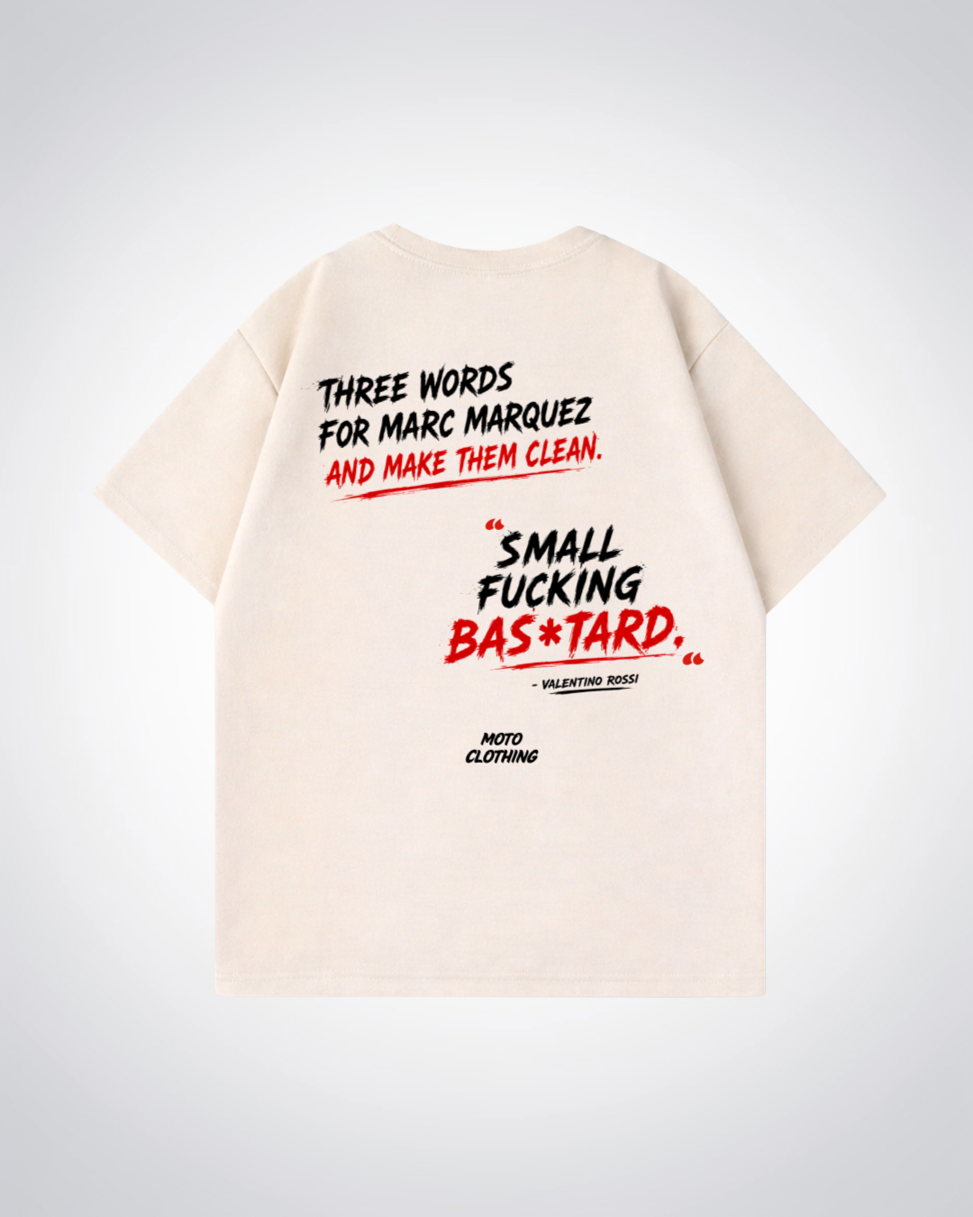 Small **** ****  Oversized Shirt - Beige Back (Designed)