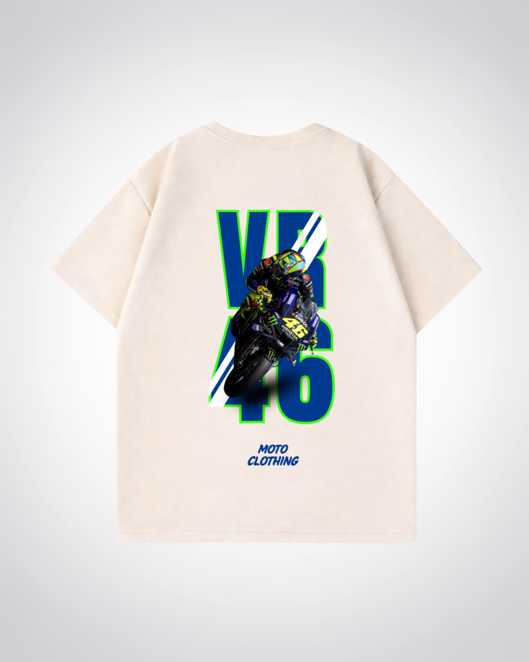 VR46 Oversized Shirt - Beige Back (Designed)
