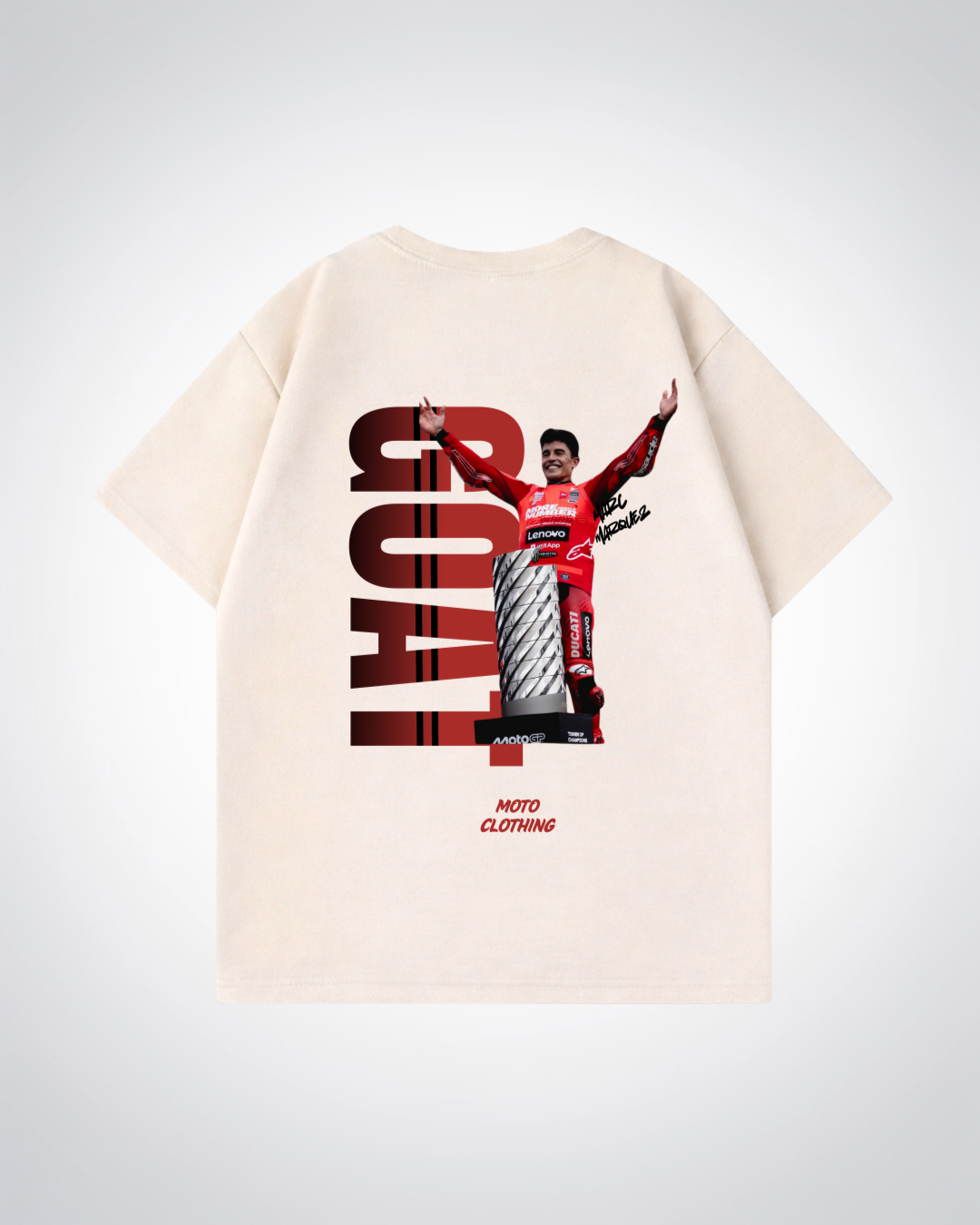Goat MM93 Oversized Shirt - Beige Back (Designed)