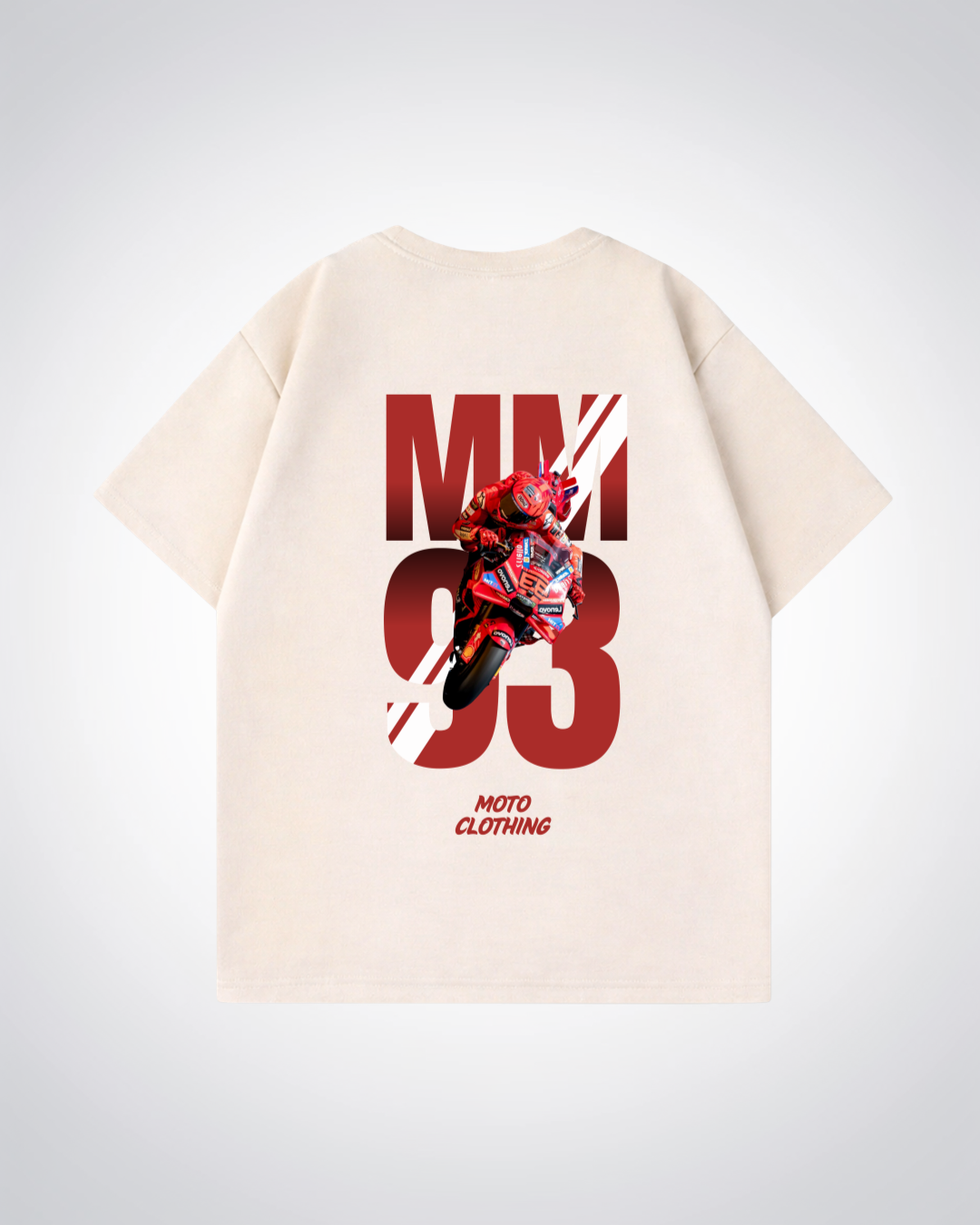 MM93 Oversized Shirt - Beige Back (Designed)