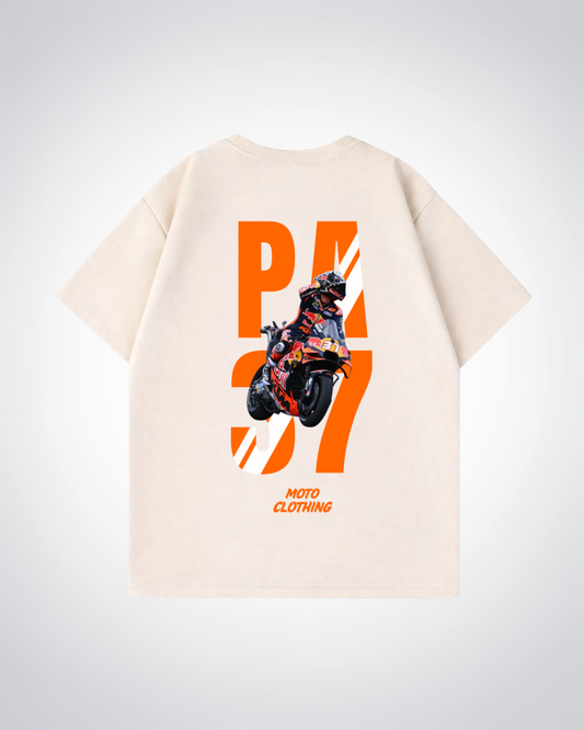 PA37 Oversized Shirt - Beige Back (Designed)
