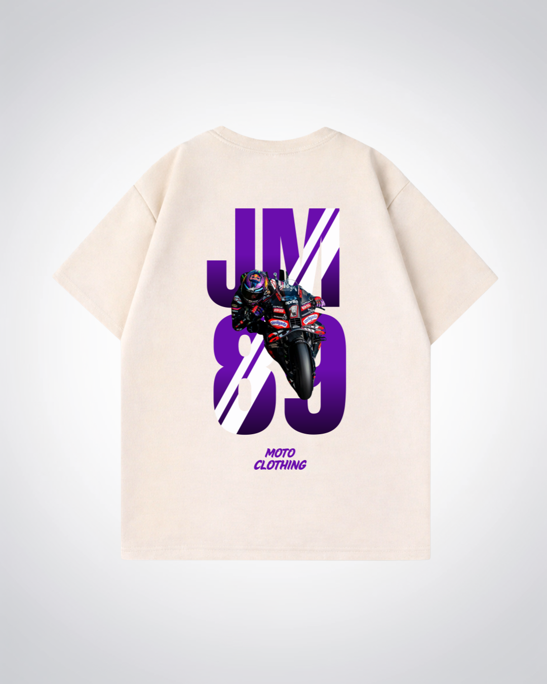 JM89 Oversized Shirt - Beige Back (Designed)