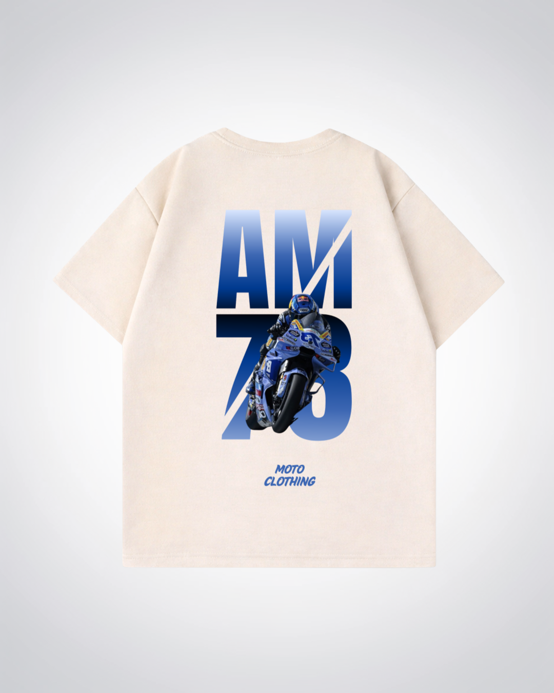 AM73 Oversized Shirt - Beige Back (Designed)