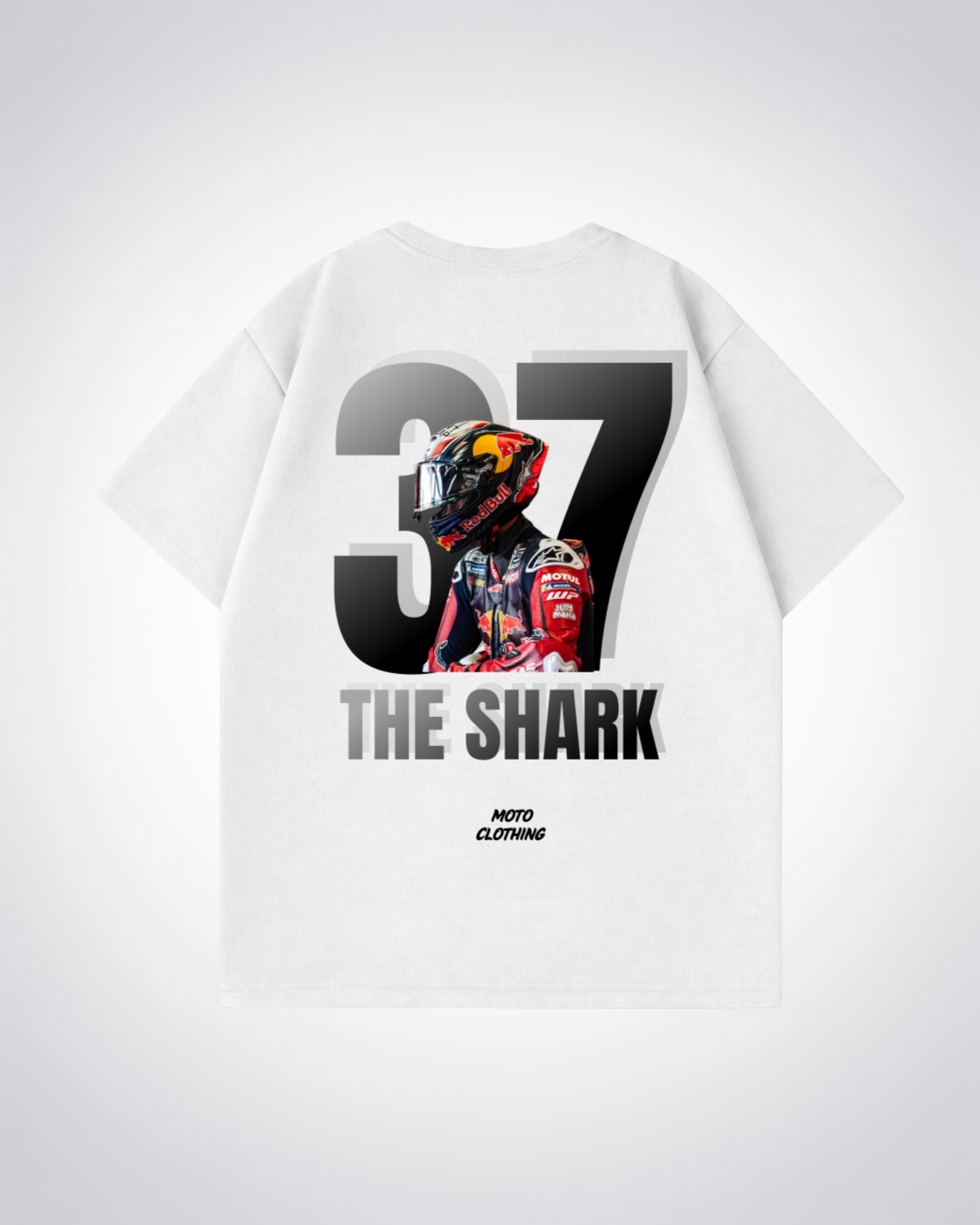 The Shark Oversized Shirt - White Back (Designed)