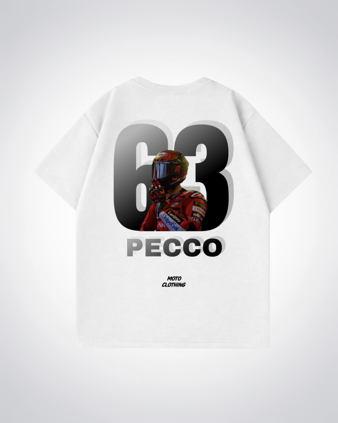 Pecco Oversized Shirt - White Back (Designed)