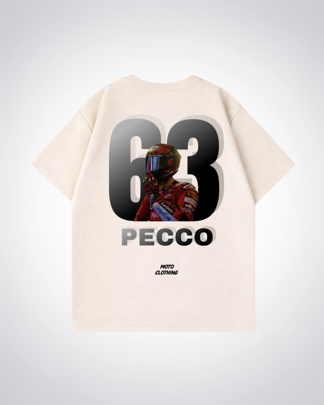 Pecco Oversized Shirt - Beige Back (Designed)