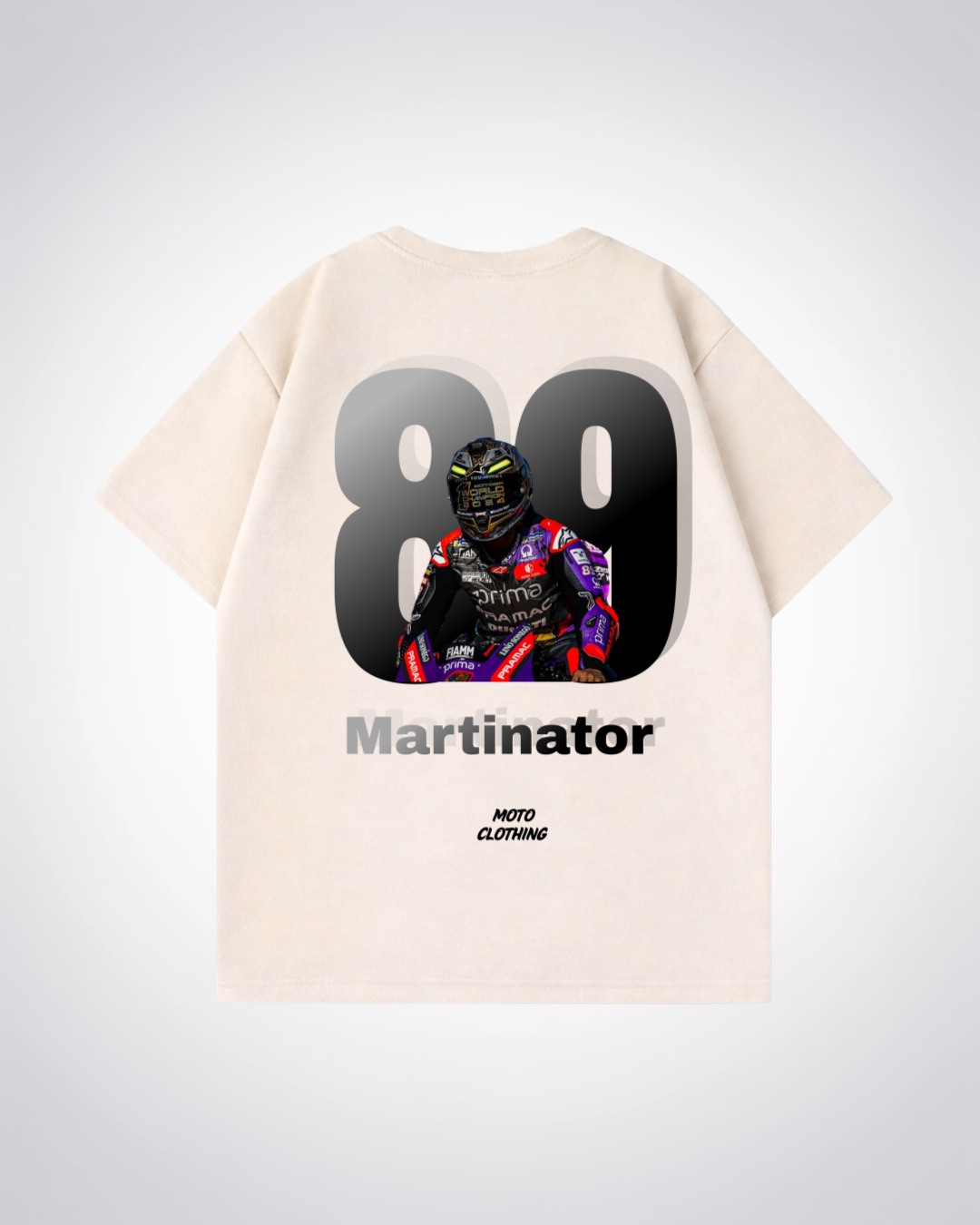 Martinator Oversized Shirt - Beige Back (Designed)