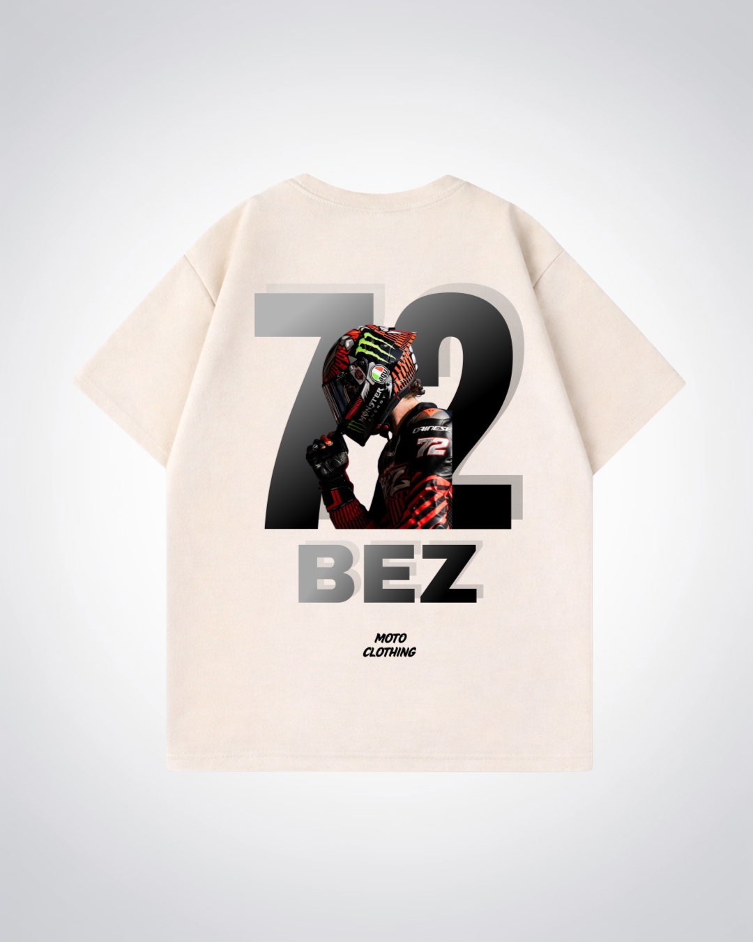 BEZ Oversized Shirt - Beige Back (Designed)