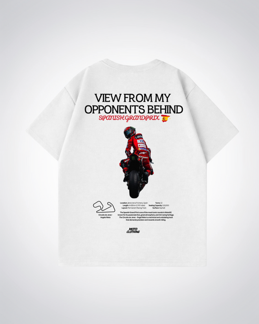 View from my opponents behind Oversized Shirt - White Back (Designed)