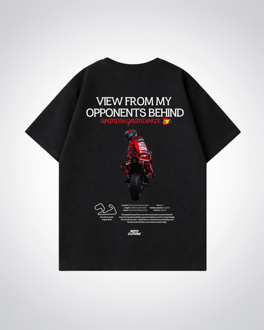 View from my opponents behind Oversized Shirt - Black Back (Designed)