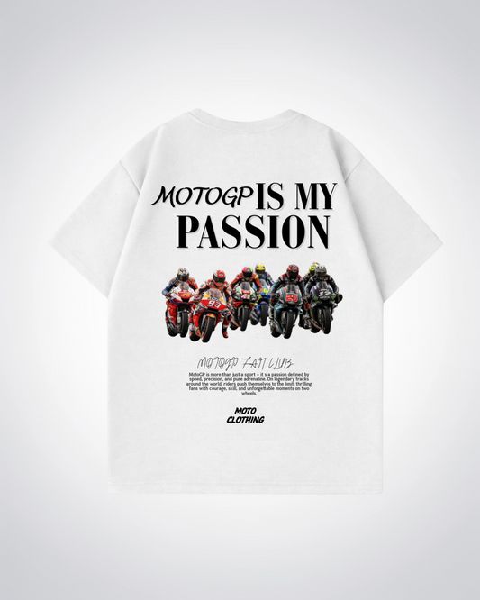MotoGP is my passion Oversized Shirt - White Back (Designed)