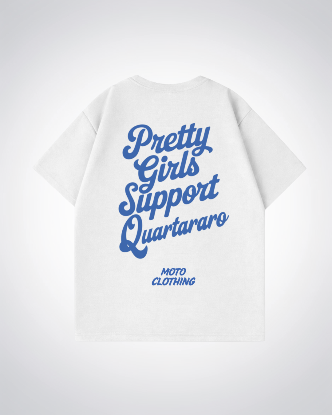 Pretty Girls Support Quartararo Oversized Shirt - White Back (Designed)