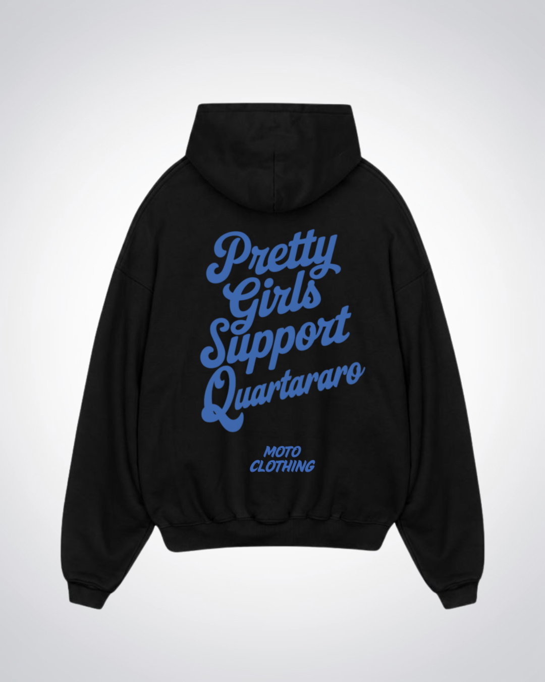 Pretty Girls Support Quartararo Oversized Hoodie - Black Back (Designed)