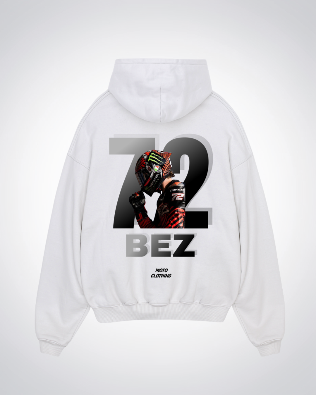 BEZ Oversized Hoodie - White Back (Designed)