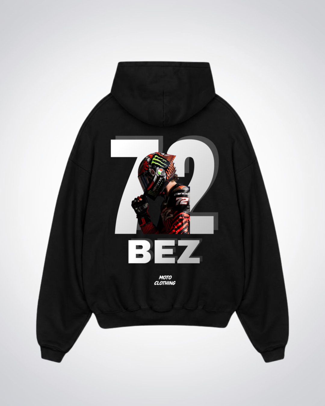 BEZ Oversized Hoodie - Black Back (Designed)